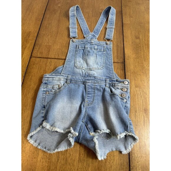 Delias Denim Bib Overall Shorts Women's Size Small - Picture 1 of 8